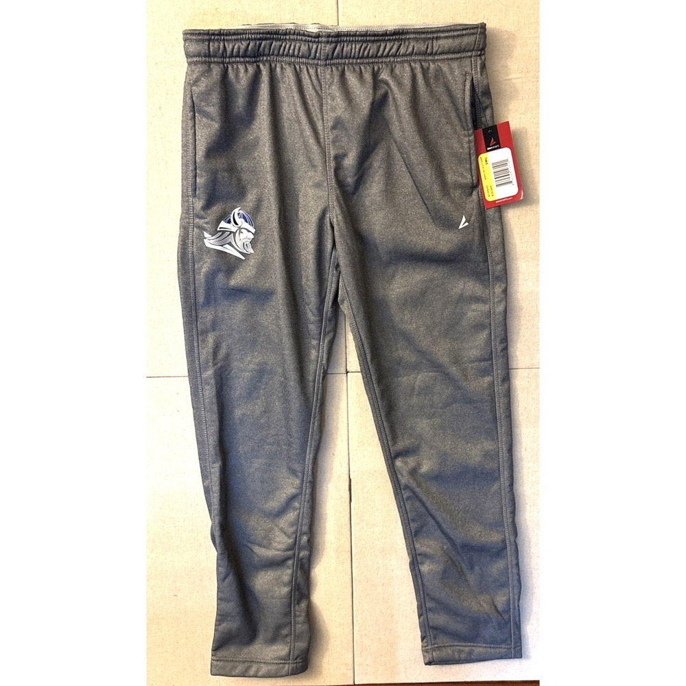 NWT -BSN Sports Women's Large Gray Fleece Lined Recruit Pants WD Logo
